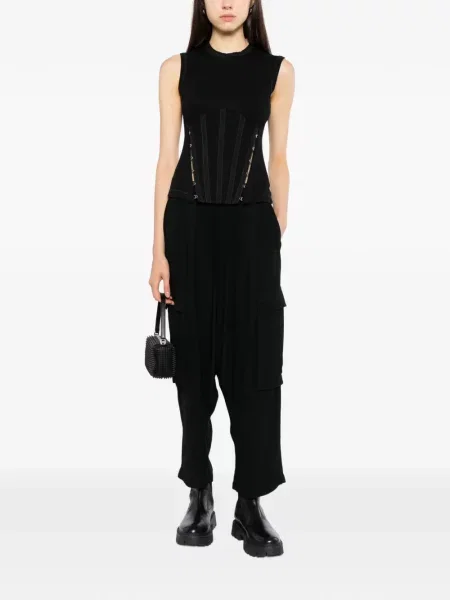 Decupat pantaloni Thom Krom negru