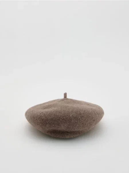 Вовняна шапка Reserved коричнева