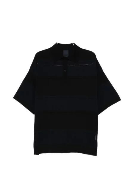 Tricou polo Juun.j cu dungi negru