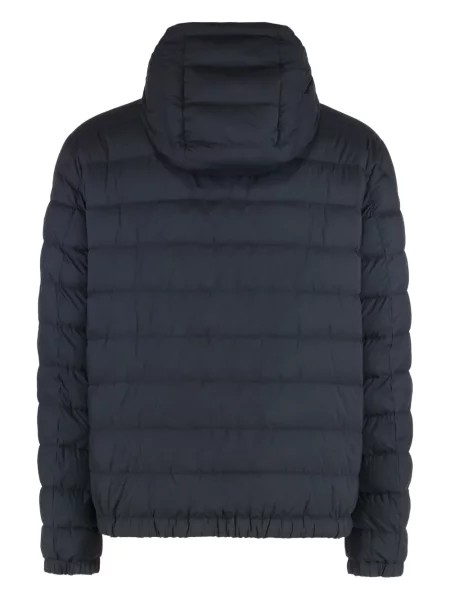 Geacă Moncler cu glugă albastru