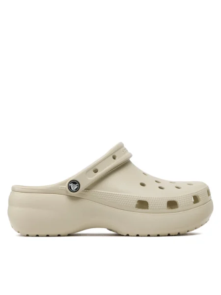 Crocs Чехли Classic Platform Clog W бежов