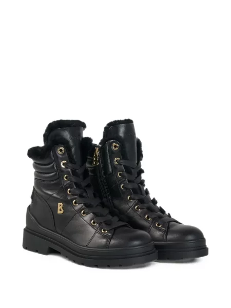 Botine Bogner cu șireturi din dantelă negru