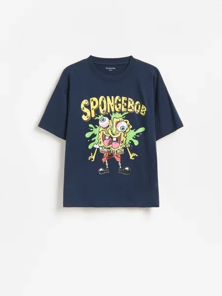Reserved SpongeBob póló tengerészkék