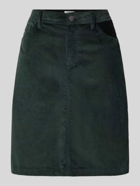 Spódnica mini o rozkloszowanym kroju z imitacji sztruksu S.oliver Red Label