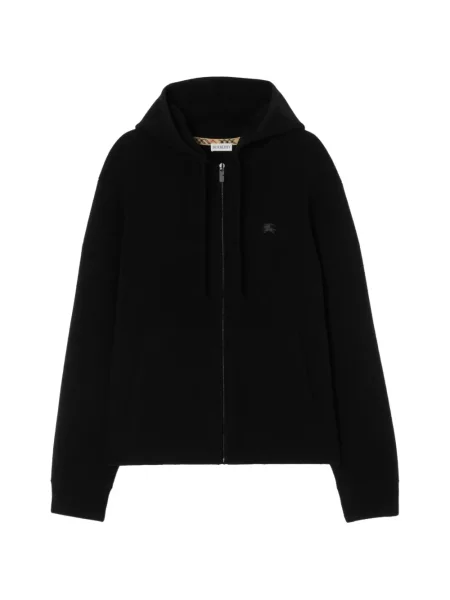 Hanorac cu glugă Burberry din cașmir negru