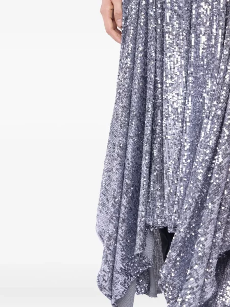 Rochie Rabanne cu talie înaltă de costum argintiu