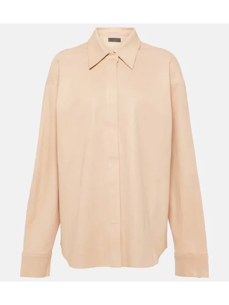 Top Stouls din piele bej