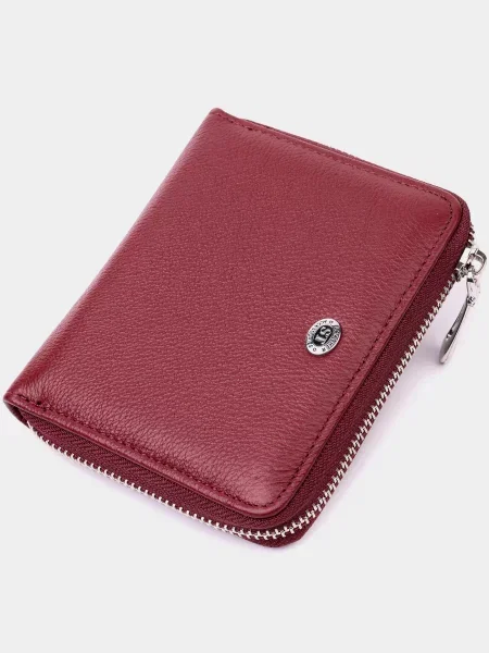 ST Leather Accessories Портмоне Шкіра бордовий