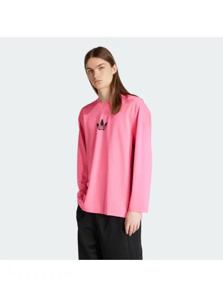 Dlouhé tričko s dlouhým rukávem Adidas s dlouhými rukávy se síťovinou černé