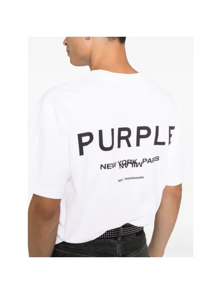 Koszulka Purple Brand z dżerseju biała