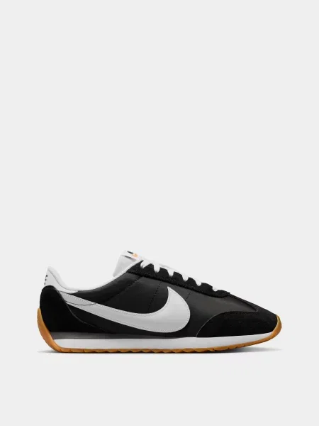 Кожаные повседневные кроссовки Nike черные