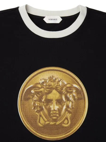 Tricou Versace cu imagine din jerseu negru