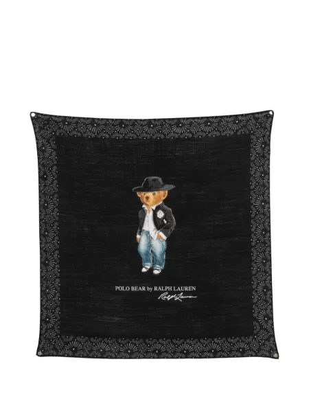Поло тениска Polo Ralph Lauren с принт черно
