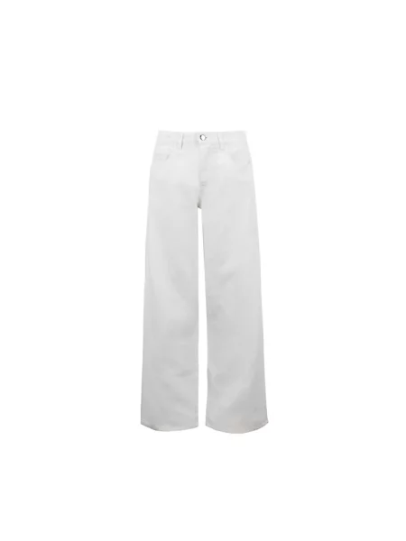 Jeansy Icon Denim z niską talią białe