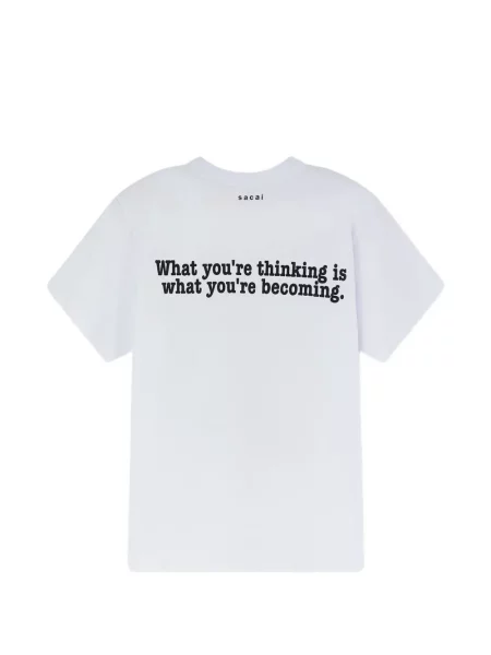 Tricou Sacai cu imagine alb