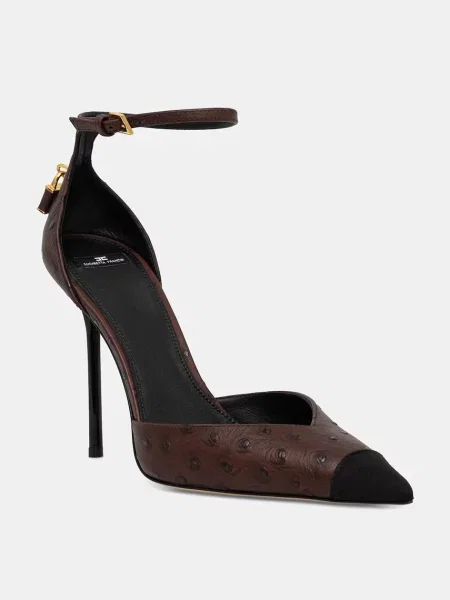 Elisabetta Franchi salonarji usnjeni rjava