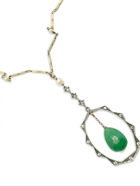Náhrdelník Jennifer Gibson Jewellery s perlami zlatý