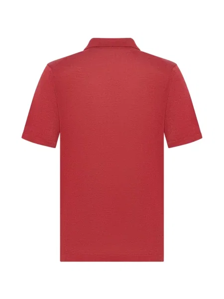 Tricou Franzese Collection cu decolteu în V cu nervuri roșu