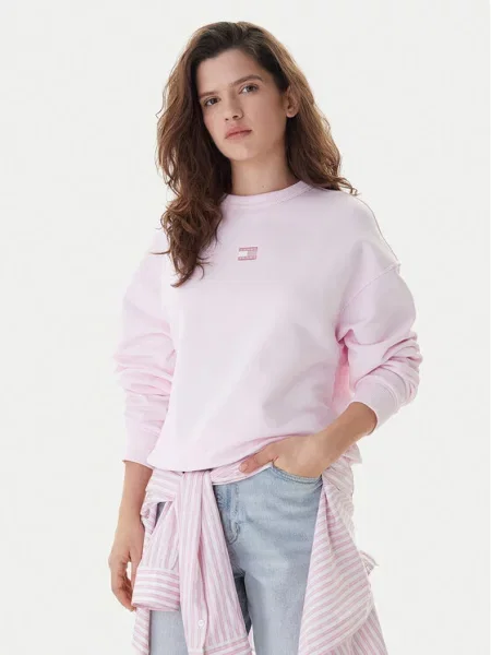 Geacă de blugi Tommy Hilfiger roz