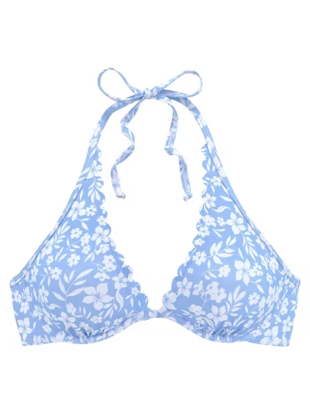 VIVANCE Bikini zgornji del svetlo modra bela