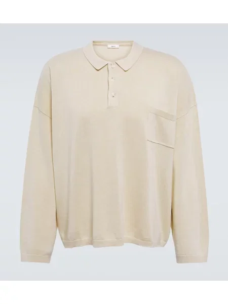 Lanena polo majica Commas bež