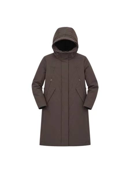 Długa parka Krakatau brązowa