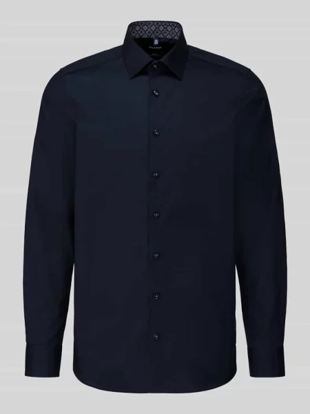Koszula biznesowa o kroju slim fit z czystej bawełny model Level Five' Olymp Level 5 granatowa