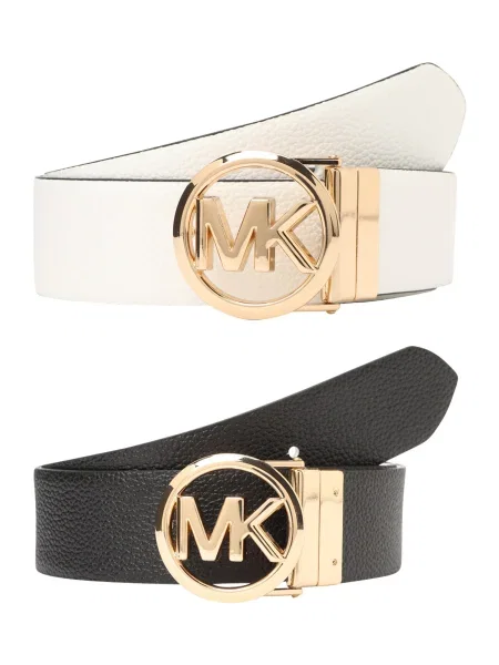 MICHAEL Michael Kors obojstranný opasok dámsky kožený biela