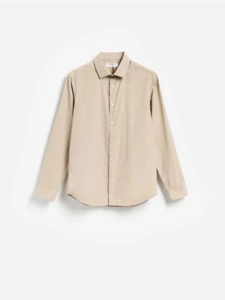 Reserved Cămașă slim fit din egiptean bej