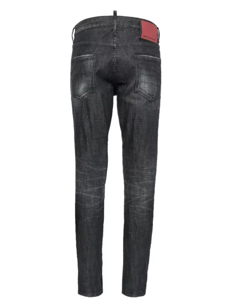 Jeansy Dsquared2 o krotszym kroju czarne