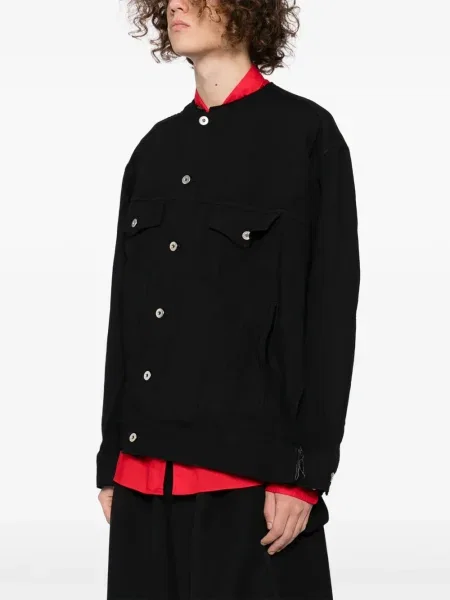 Яке Black Comme Des Garçons с кръгло деколте черно