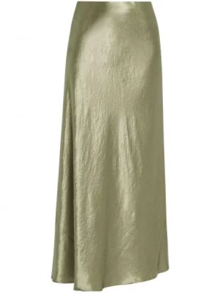 Fusta maxi Vince din satin verde