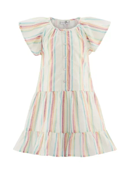 Happy girls Rochie crem / deschis / galben / portocaliu caisă albastru
