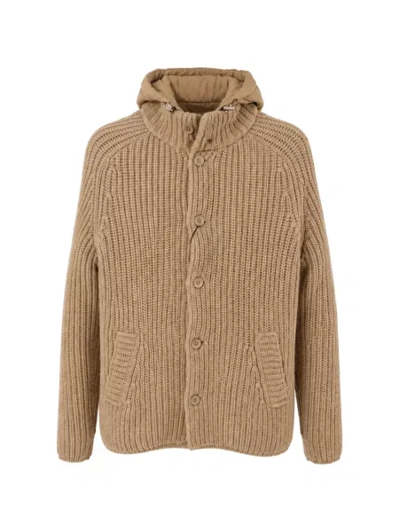 Cardigan Herno tricotate cu glugă