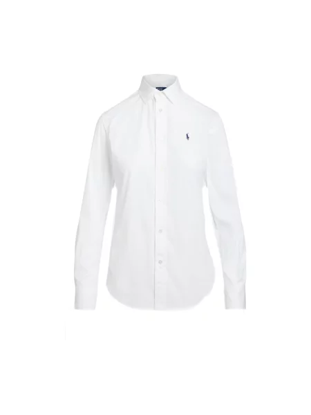 Długa koszula Polo Ralph Lauren z długim rękawem z twillu biała