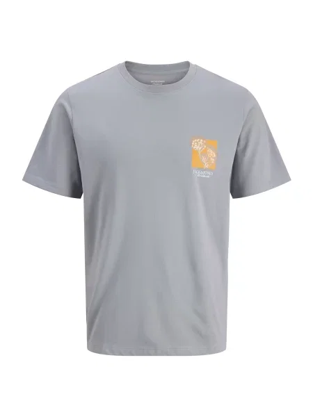 Jack & Jones Plus Tricou JORMONTAUK fumuriu / portocaliu albastru