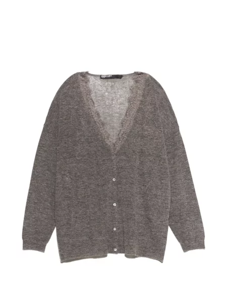 Lung cardigan Bimba Y Lola de lână melange gri