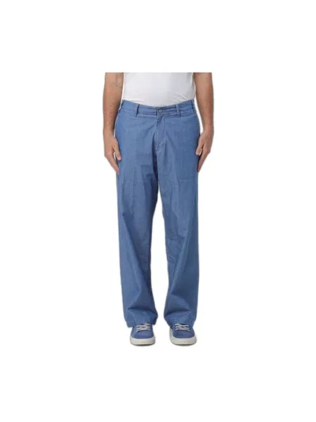 Jeansy straight leg Emporio Armani niebieskie