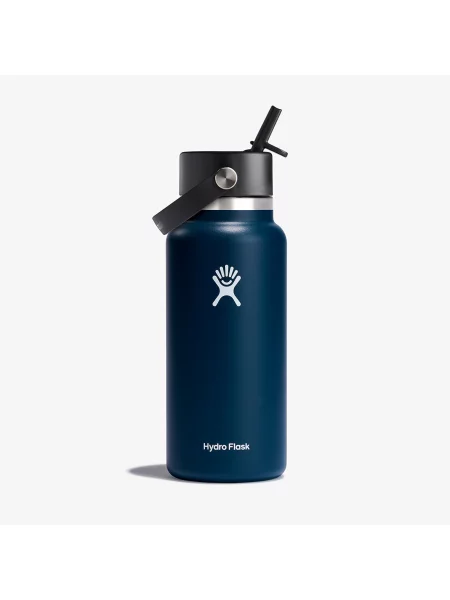 Широкая соломяная кепка Hydro Flask синяя