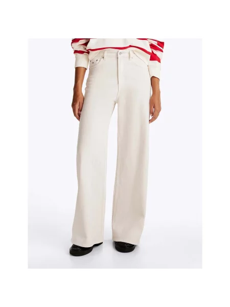 Blugi cu picior larg Tommy Jeans alb