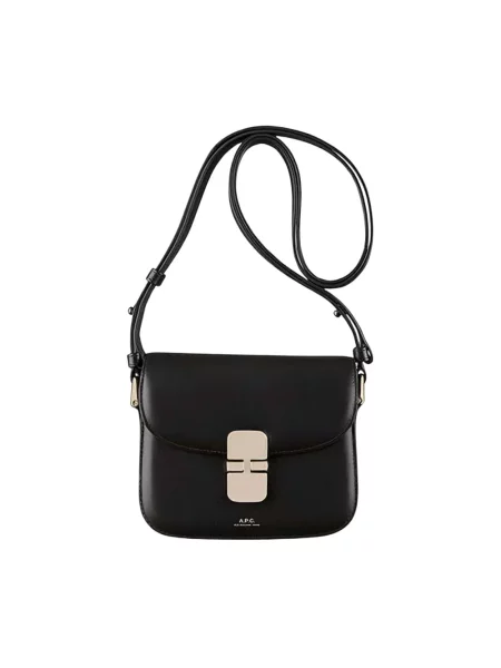 Torebka crossbody A.p.c. zamszowa czarna