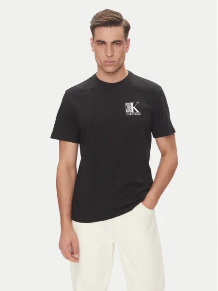 Calvin Klein Tricou Abstract Graphic negru