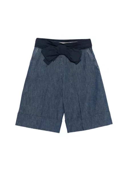 Szorty jeansowe Valentino z kokardką niebieskie