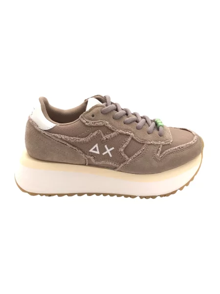 Sneakersy Sun68 skórzane beżowe