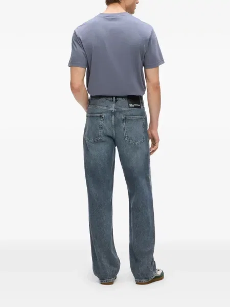 Szerokie jeansy Karl Lagerfeld Jeans niebieskie