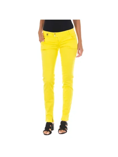 Skinny jeansy skinny Met żółte