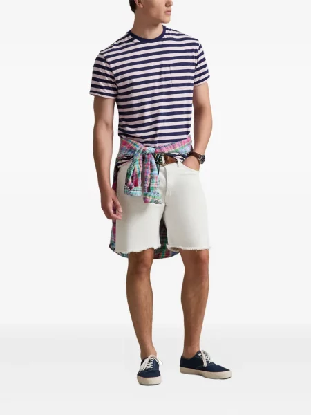 Ριγέ δερμάτινος κάλτσες Polo Ralph Lauren με κορδόνι μαύρο
