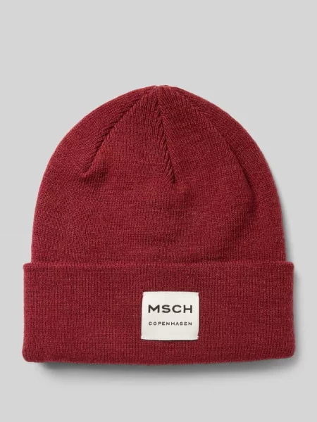 Czapka beanie z mieszanki wełny model ‘Mojo’ Msch Copenhagen czerwona