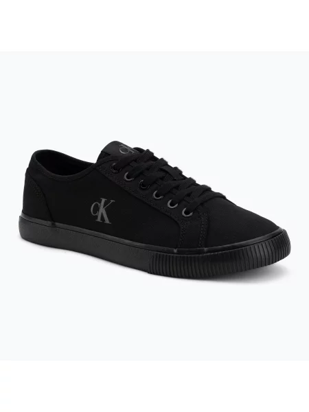 Teniși pentru bărbați Calvin Klein 3 Ess Vulc Low Mg Canvas triple black negru