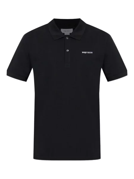 Polo Alexander Mcqueen cu broderie negru